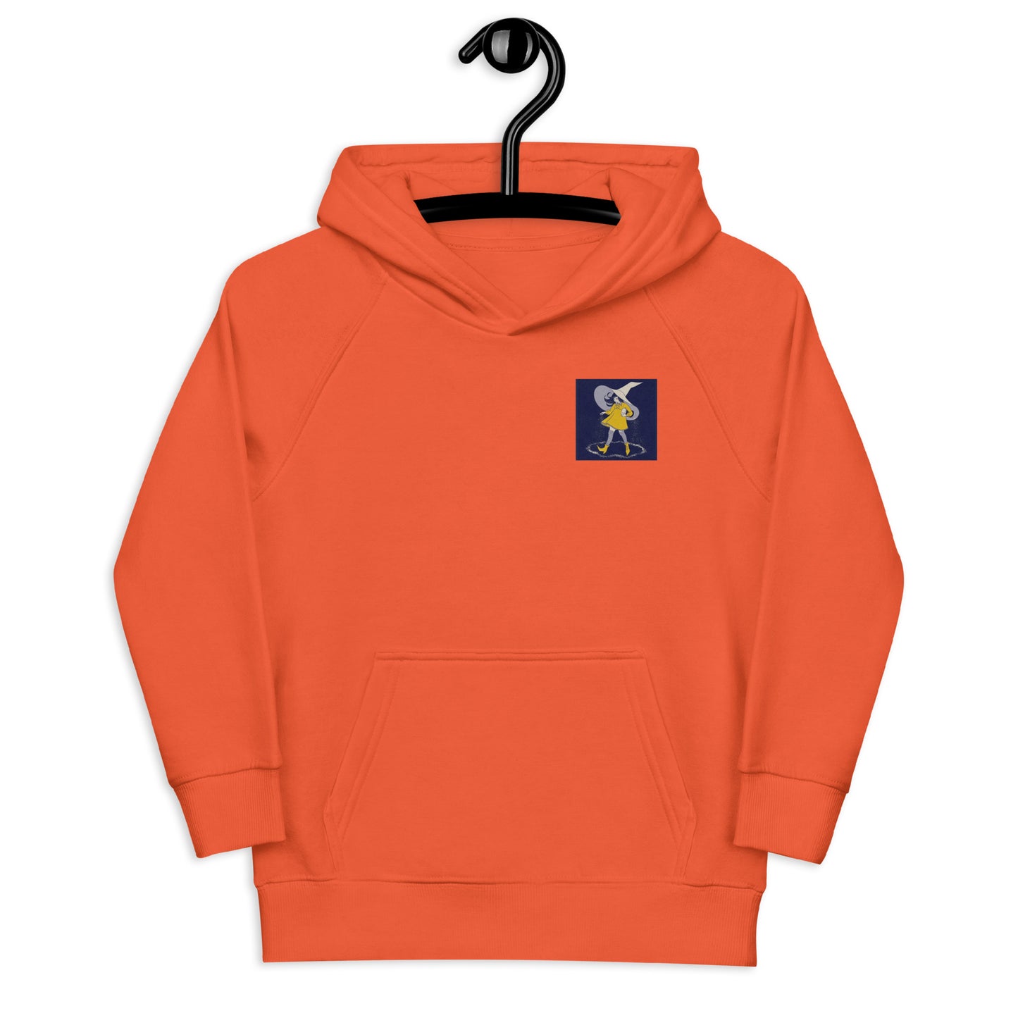 Kids eco hoodie with morton salt witch