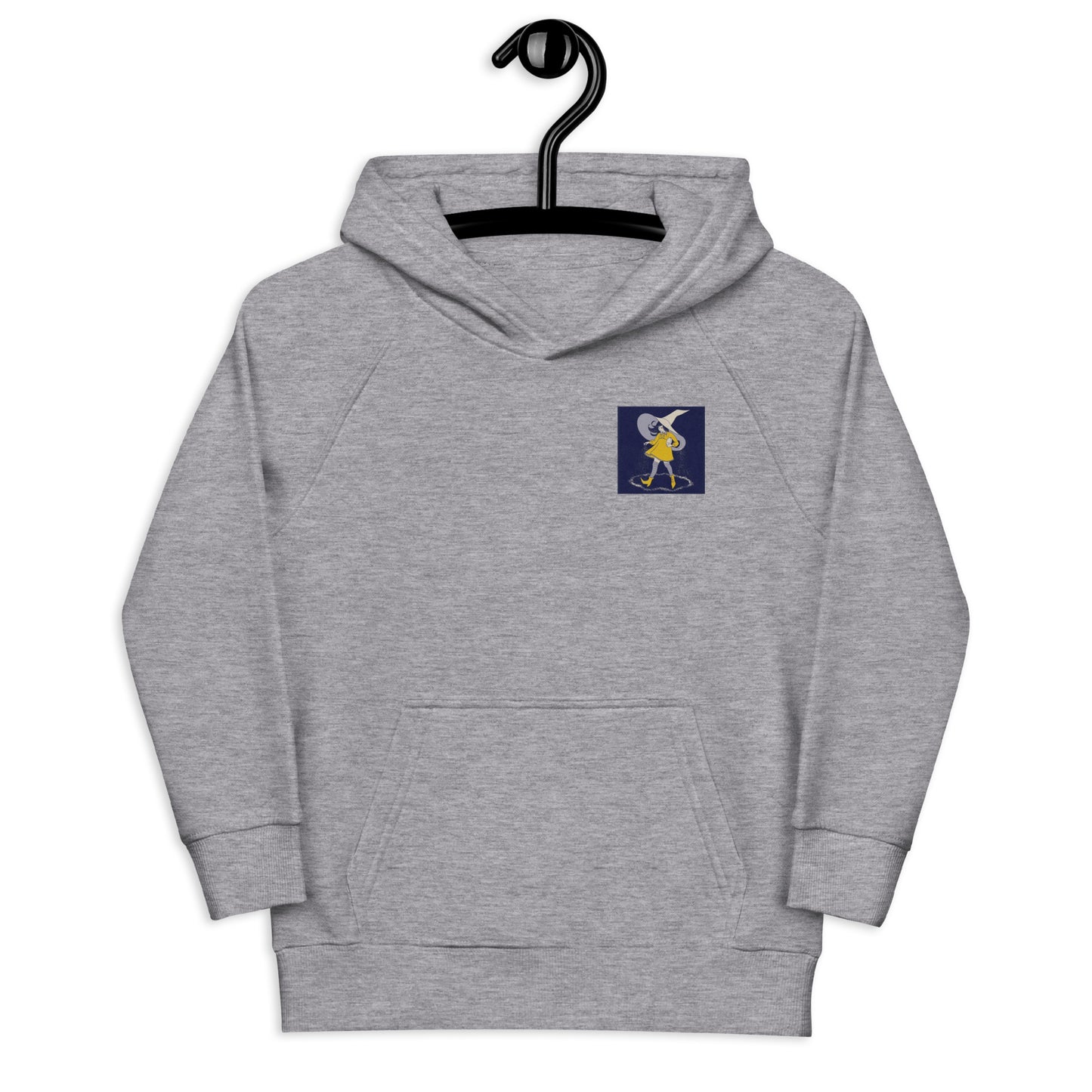 Kids eco hoodie with morton salt witch