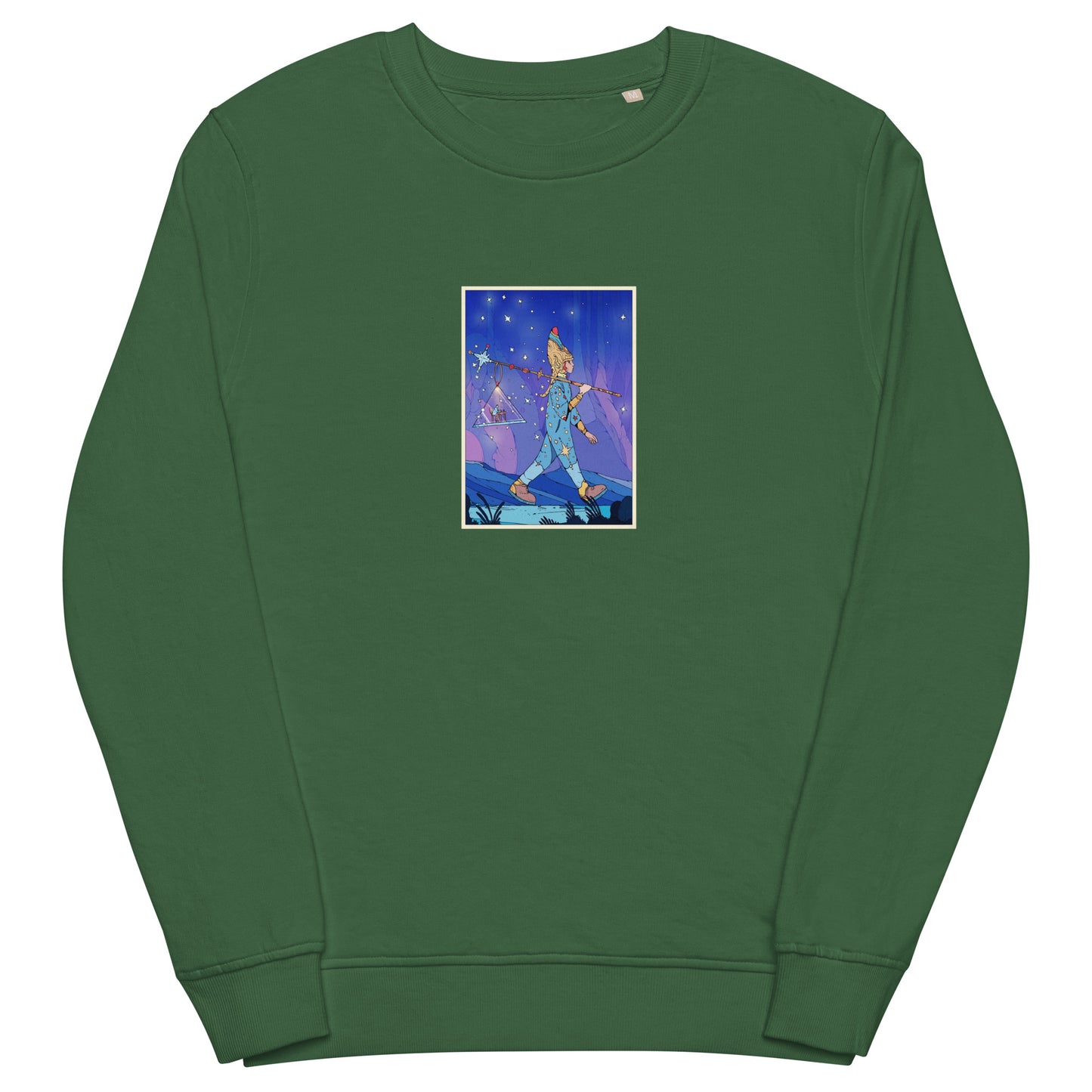 Unisex orginc sweatshirt with whitsling scout