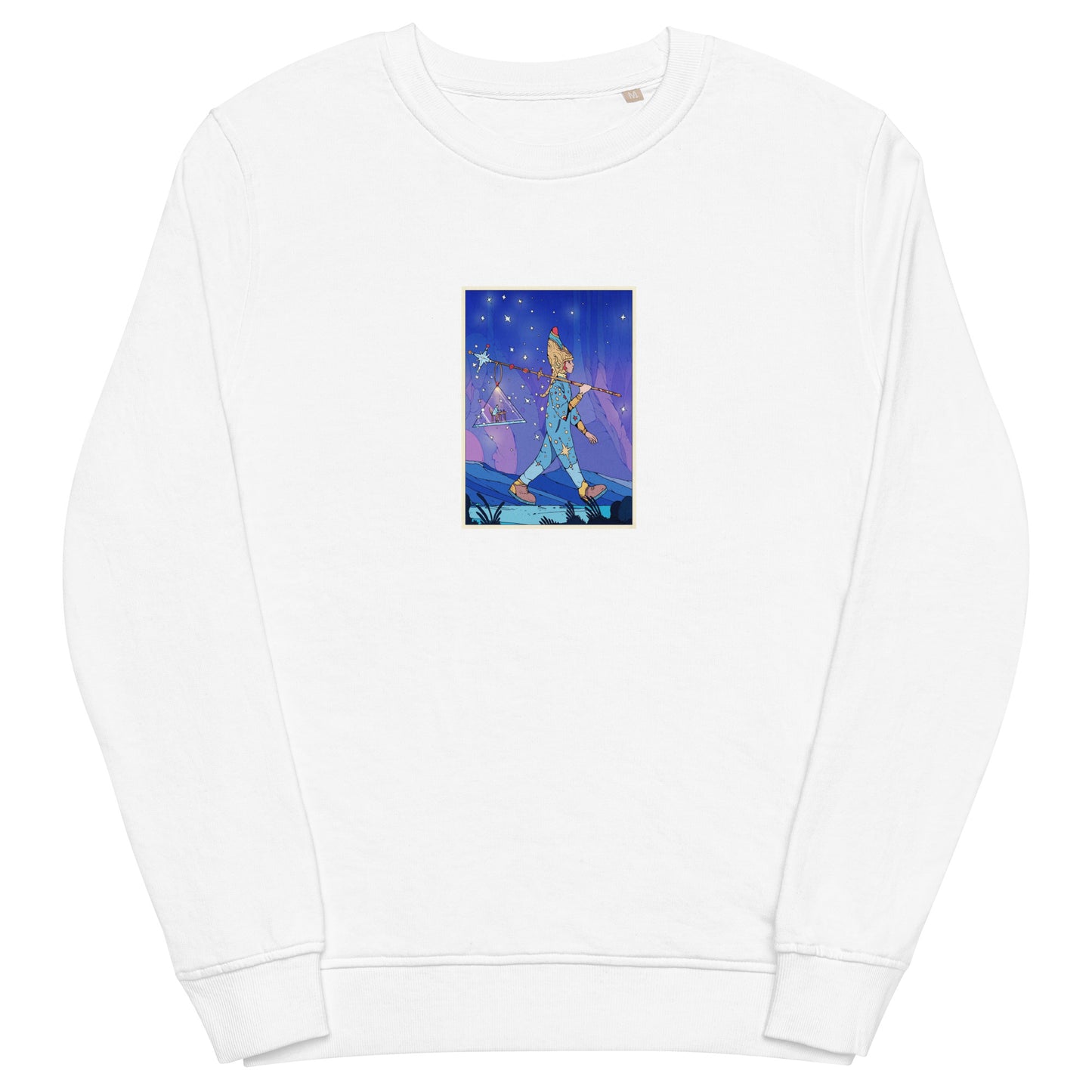 Unisex orginc sweatshirt with whitsling scout